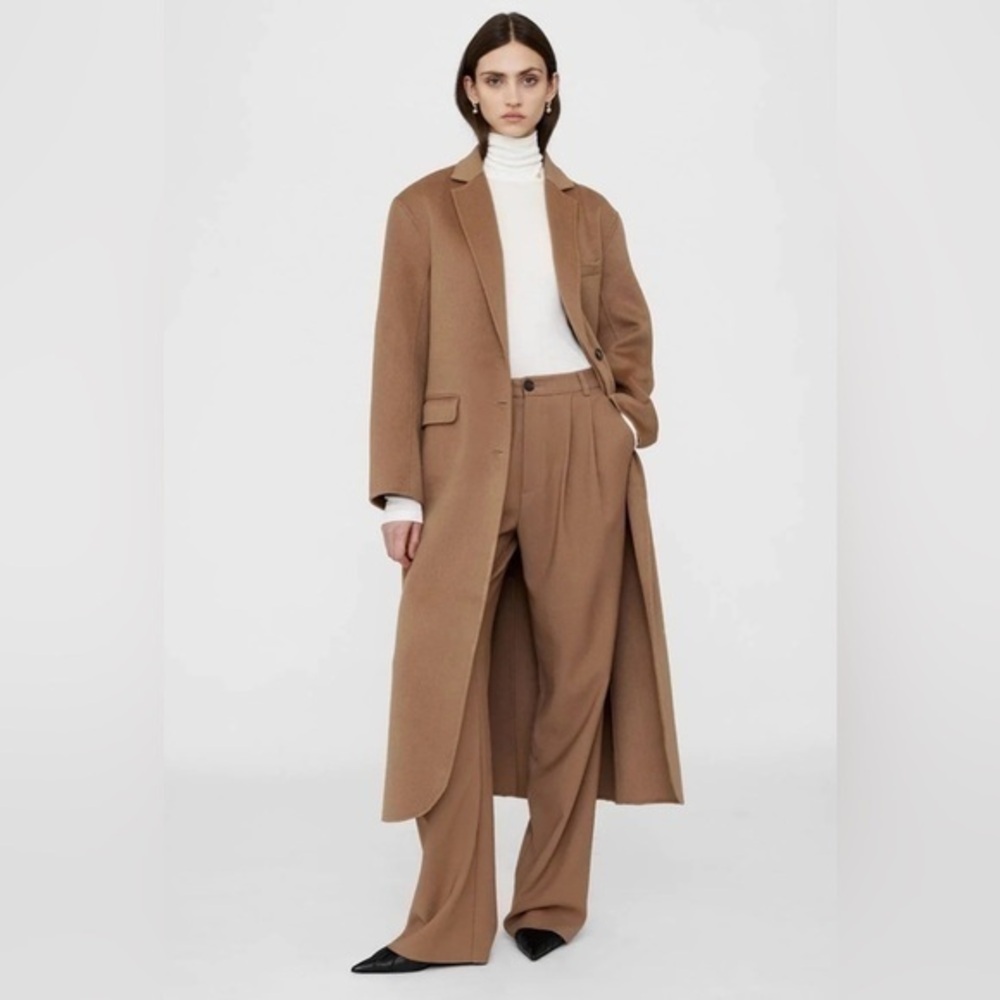 ANINE BING CARRIE PANT IN CAMEL TWILL SIZE 34